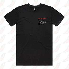 S / Black / Small Front Design Why I’m Single 🍆☠️ - Men's T Shirt