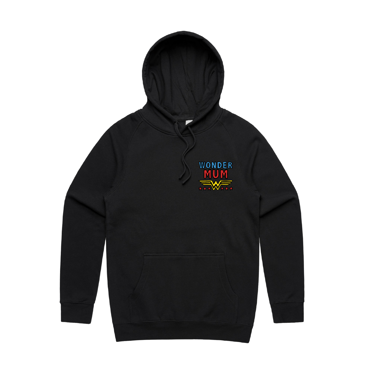 S / Black / Small Front Design Wondermum 🦸‍♀️ - Unisex Hoodie