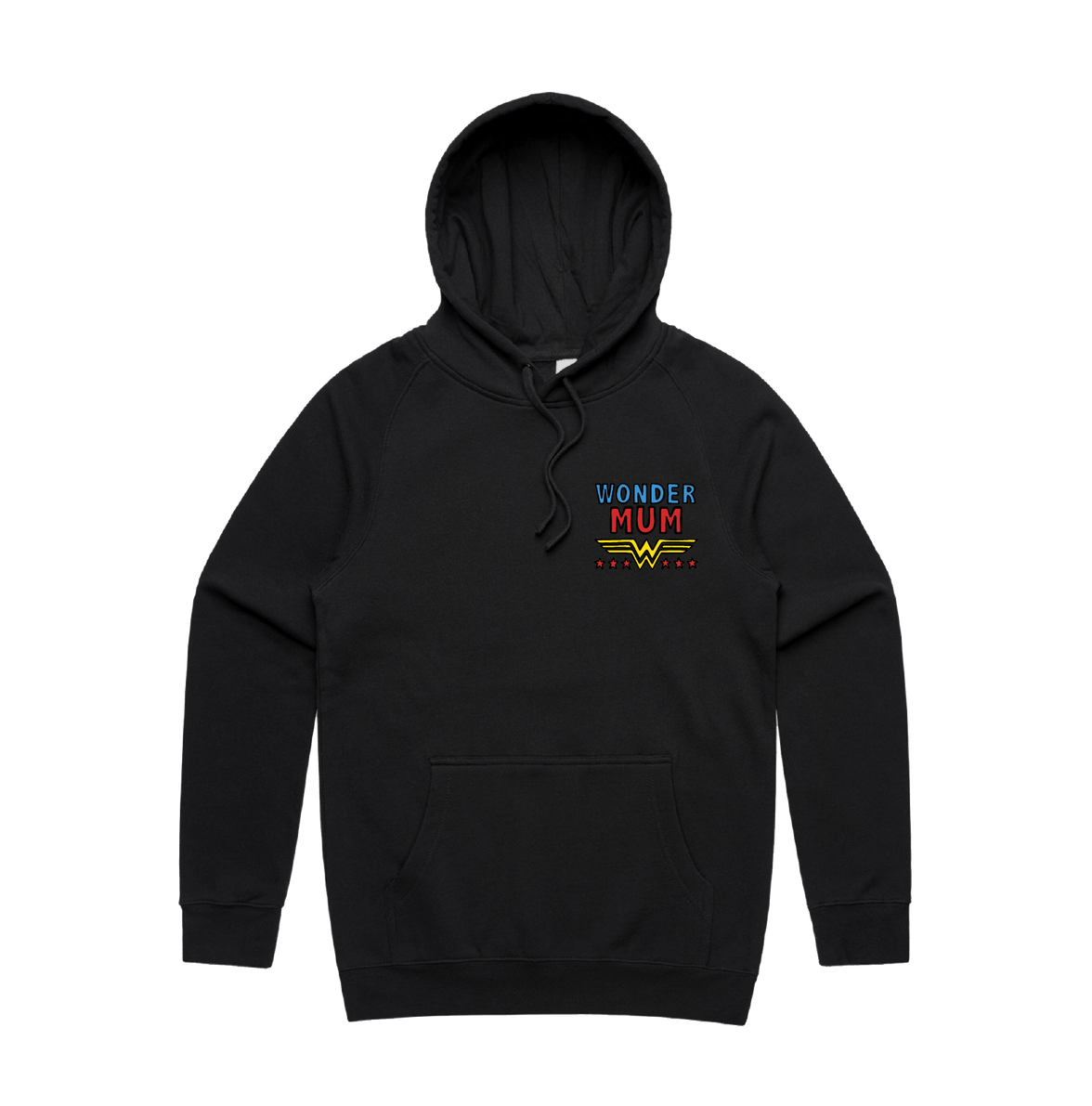 S / Black / Small Front Design Wondermum 🦸‍♀️ - Unisex Hoodie