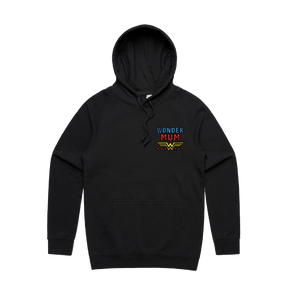 S / Black / Small Front Design Wondermum 🦸‍♀️ - Unisex Hoodie