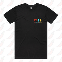 S / Black / Small Front Design WTF 🍷💅 –  Men's T Shirt