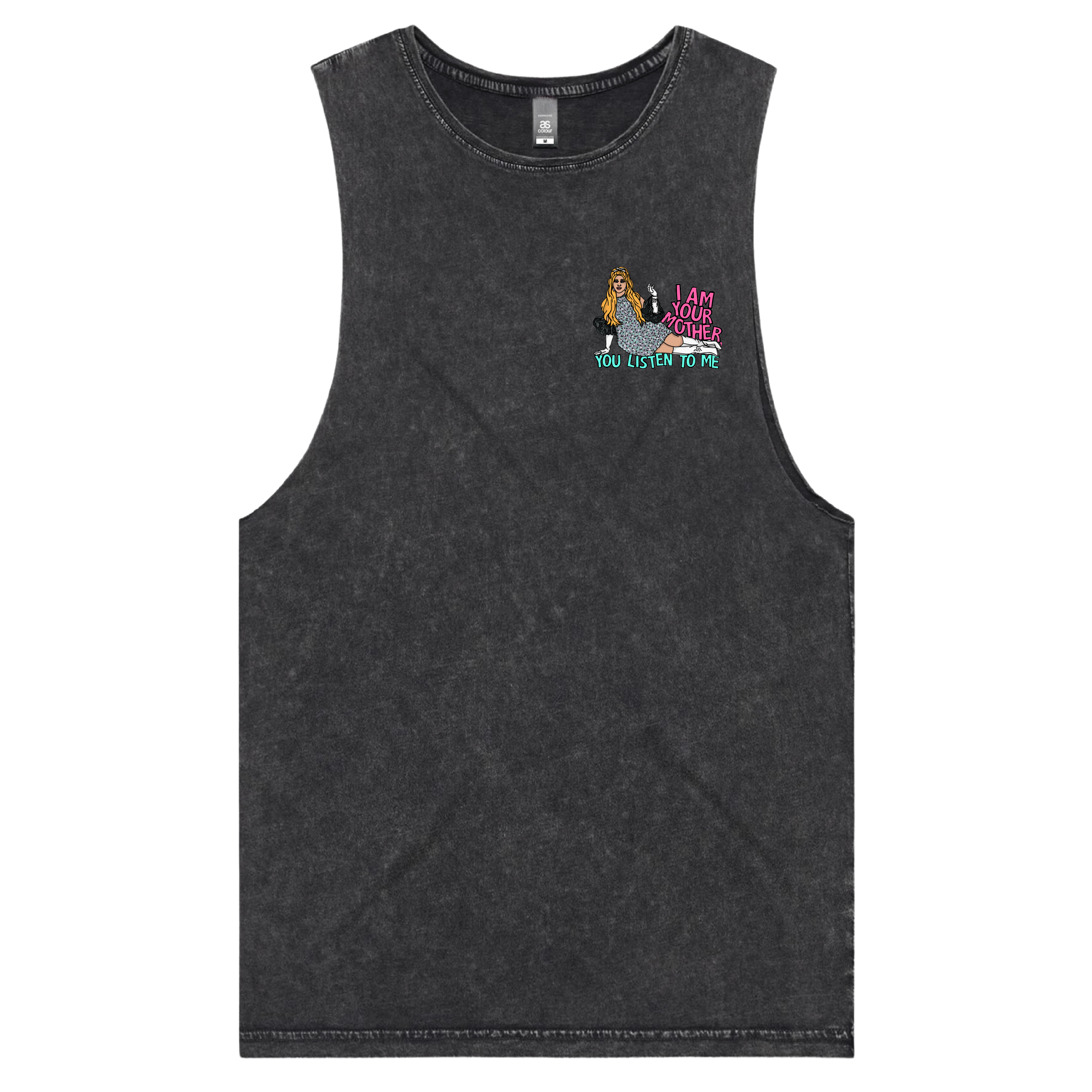 S / Black / Small Front Design You Listen To Me 🎤🎶 - Tank
