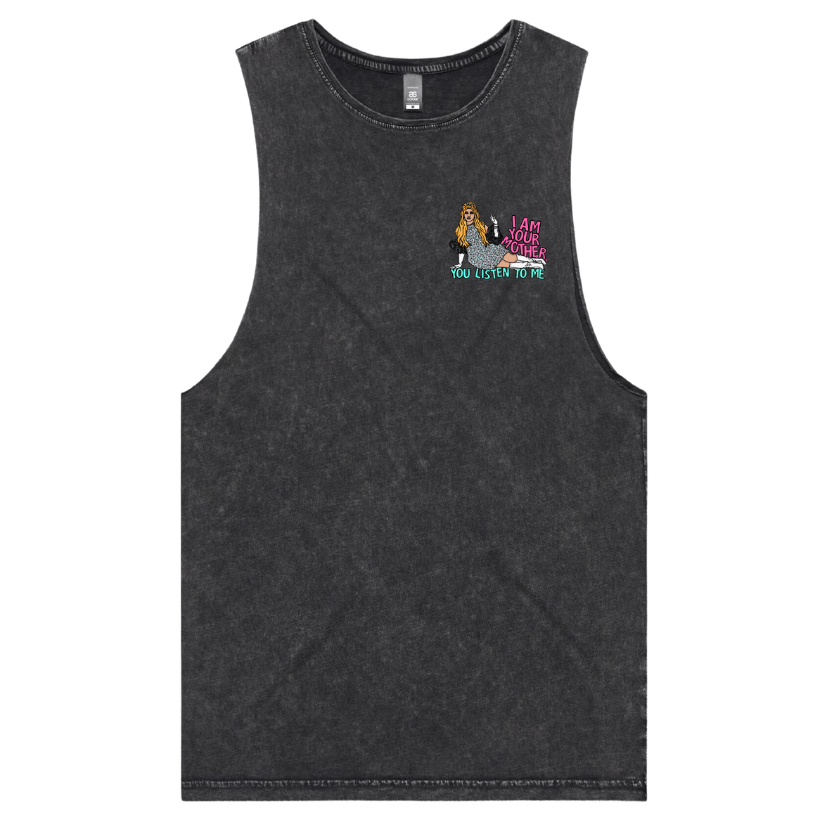 S / Black / Small Front Design You Listen To Me 🎤🎶 - Tank