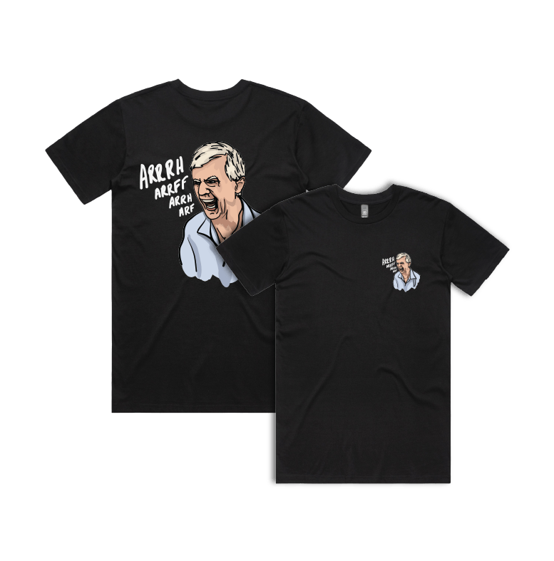 S / Black / Small Front & Large Back Design Barking Dog Man 🗣️ - Men's T Shirt