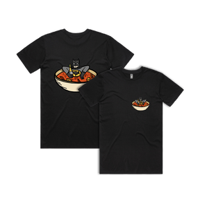 S / Black / Small Front & Large Back Design Bat Soup 🦇 - Men's T Shirt
