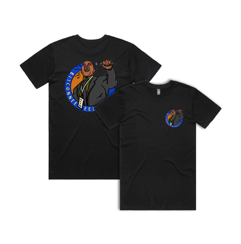 S / Black / Small Front & Large Back Design Bitconnect 🎤 - Men's T Shirt