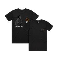 S / Black / Small Front & Large Back Design Choke Me Daddy 😲 - Men's T Shirt