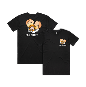 S / Black / Small Front & Large Back Design Egg Sheeran 🥚 - Men's T Shirt