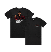 S / Black / Small Front & Large Back Design I'm Rick James ✋🏾 - Men's T Shirt