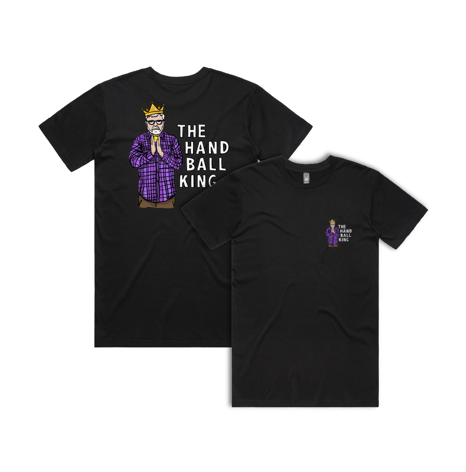 S / Black / Small Front & Large Back Design K Rudd Handball King 👑 - Men's T Shirt