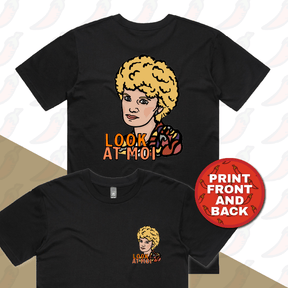 S / Black / Small Front & Large Back Design Look At Moi 👁️👁️ - Men's T Shirt