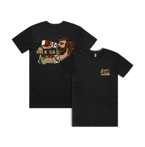 S / Black / Small Front & Large Back Design Milk Was A Bad Choice 🥛 - Men's T Shirt