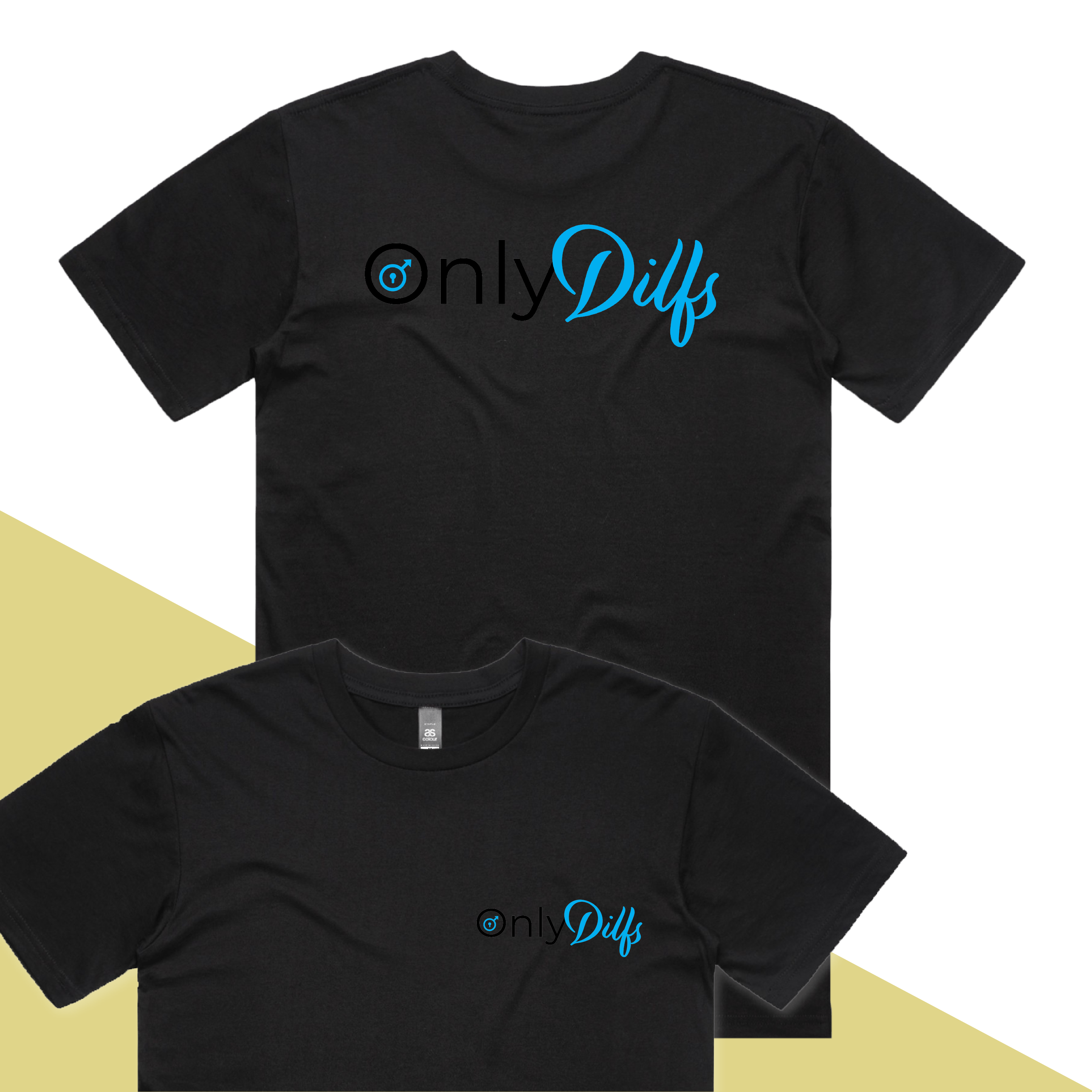 S / Black / Small Front & Large Back Design Only Dilfs 👨‍👧‍👦👀 - Men's T Shirt