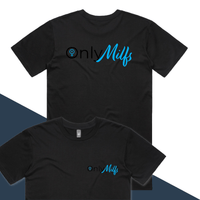 S / Black / Small Front & Large Back Design Only Milfs 👩‍👧‍👦👀 - Men's T Shirt