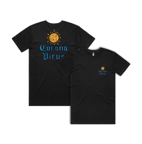 S / Black / Small Front & Large Back Design Rona Beer 🍺 - Men's T Shirt