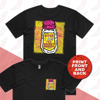 S / Black / Small Front & Large Back Design Secret Ingredient 🧂 – Men's T Shirt