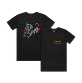 S / Black / Small Front & Large Back Design Spicy Baboon Original 🌶️ - Men's T Shirt