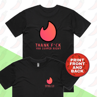 S / Black / Small Front & Large Back Design Swipe Right 🔥 - Men's T Shirt