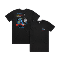 S / Black / Small Front & Large Back Design Thomas The Dank Engine 🚂 - Men's T Shirt