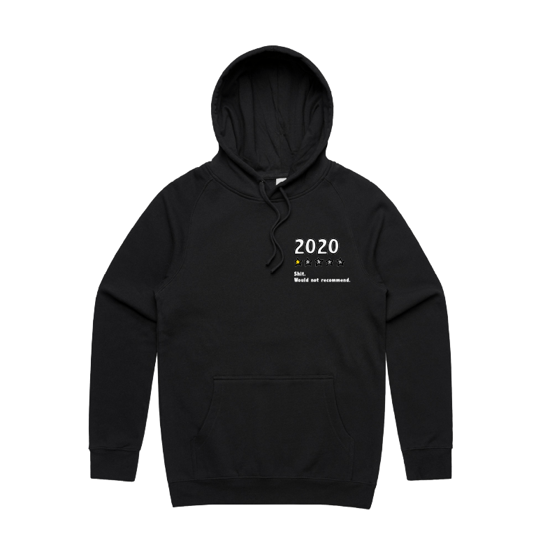 S / Black / Small Front Print 2020 Review ⭐ - Unisex Hoodie