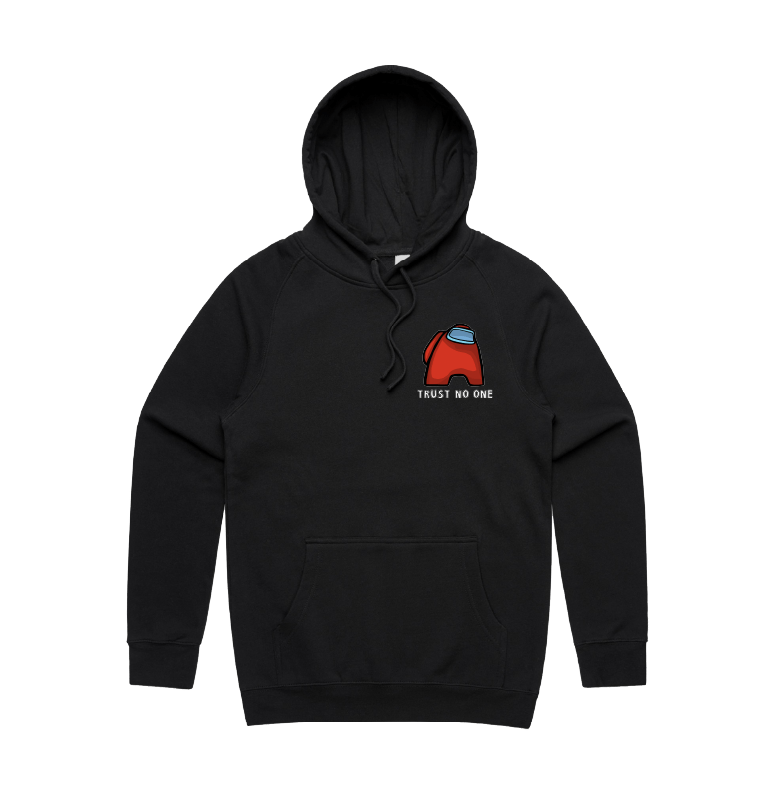 S / Black / Small Front Print Among Us 👨‍🚀 - Unisex Hoodie