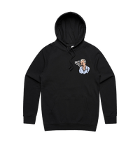 S / Black / Small Front Print Barking Dog Man 🗣️ - Unisex Hoodie