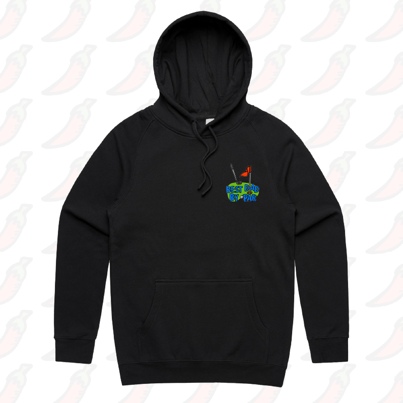S / Black / Small Front Print Best Dad By Par Green ⛳ - Unisex Hoodie