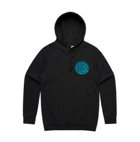 S / Black / Small Front Print Blue Waffle 🧇🤮 - Unisex Hoodie