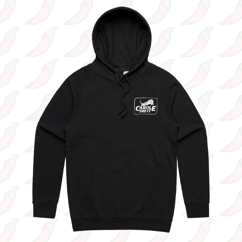 S / Black / Small Front Print Carole Did It 🥩 - Unisex Hoodie
