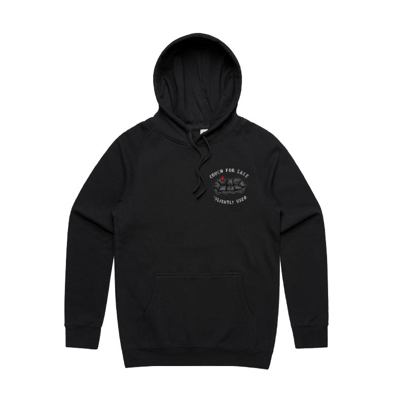 S / Black / Small Front Print Casting Couch 📹 - Unisex Hoodie