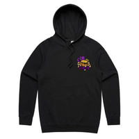 S / Black / Small Front Print Cob Queen 👑🍞 – Unisex Hoodie