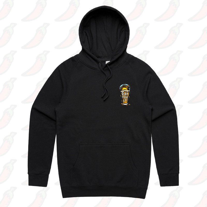 S / Black / Small Front Print Day For It ☀️ - Unisex Hoodie