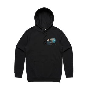 S / Black / Small Front Print Half Job Rob 🤬 - Unisex Hoodie