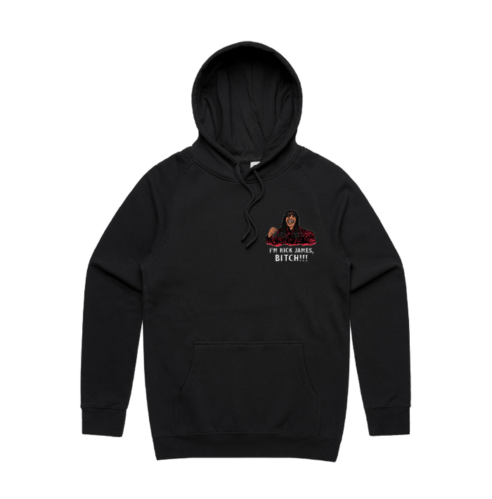 S / Black / Small Front Print I'm Rick James ✋🏾 - Unisex Hoodie