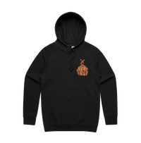 S / Black / Small Front Print Jacked Kangaroo 🦘 - Unisex Hoodie