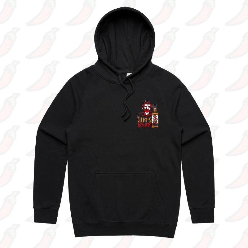 S / Black / Small Front Print Jim’s Beam 🥃👍 – Unisex Hoodie