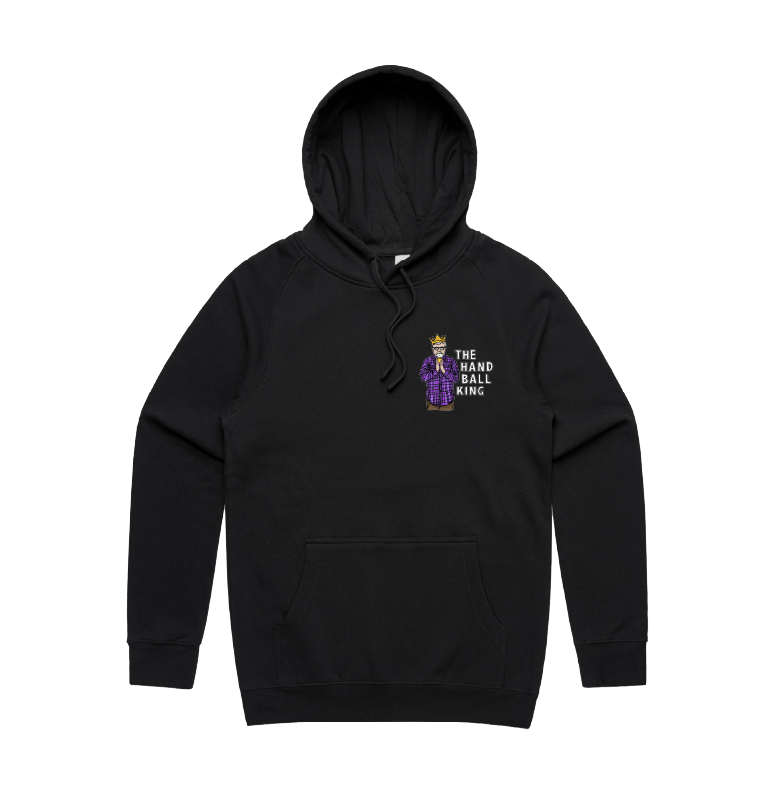 S / Black / Small Front Print K Rudd Handball King 👑 - Unisex Hoodie