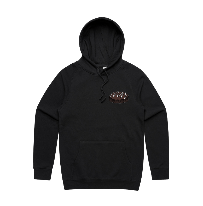 S / Black / Small Front Print Mud Cake 🎂 - Unisex Hoodie