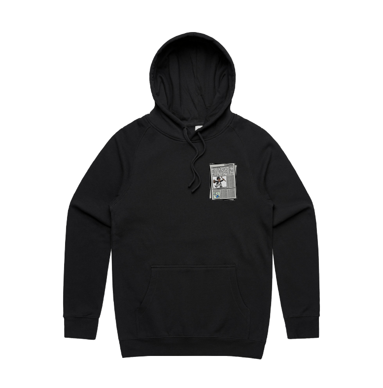 S / Black / Small Front Print Murdoch Monopoly 📰 - Unisex Hoodie