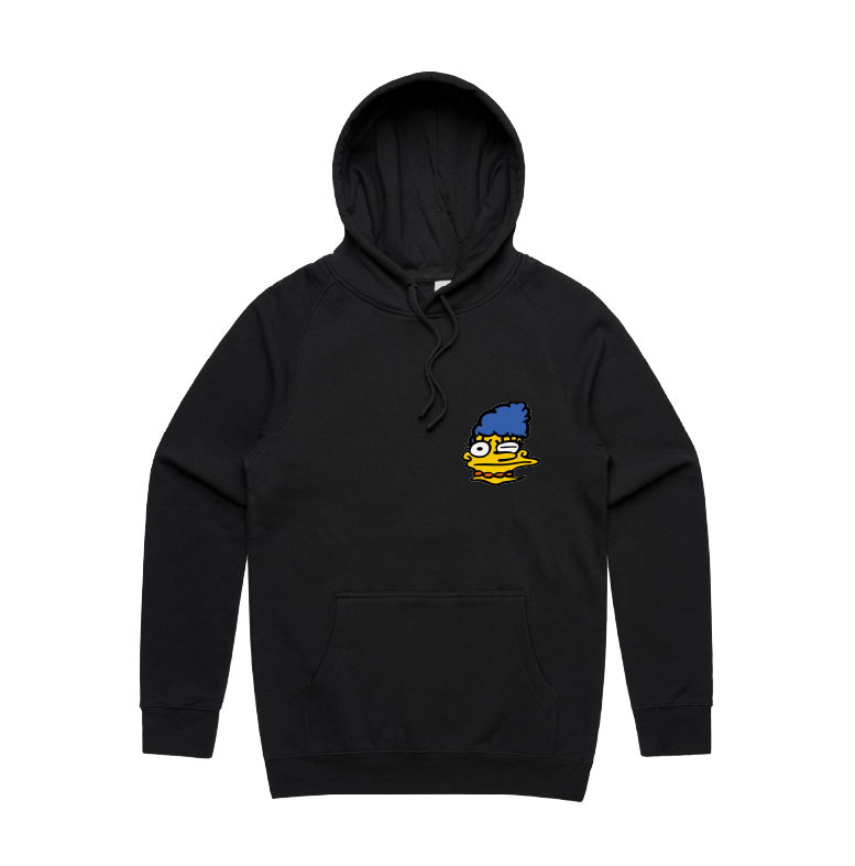 S / Black / Small Front Print Smeared Marge 👕 - Unisex Hoodie