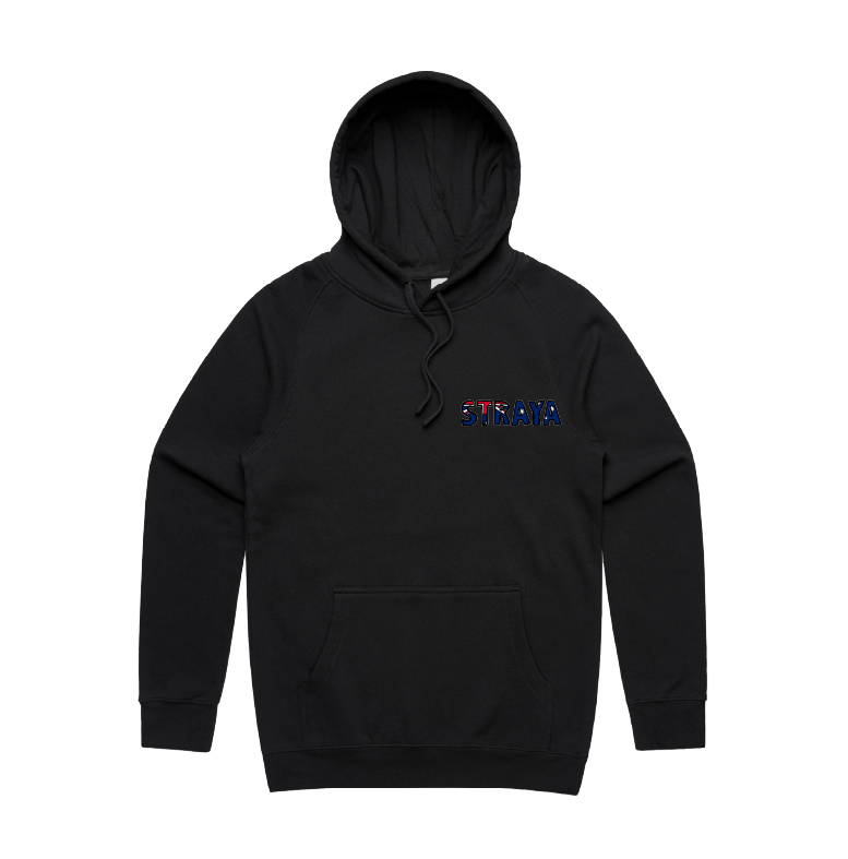 S / Black / Small Front Print Straya 🐨 - Unisex Hoodie