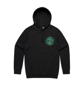 S / Black / Small Front Print Wake & Bake 🚬 - Unisex Hoodie