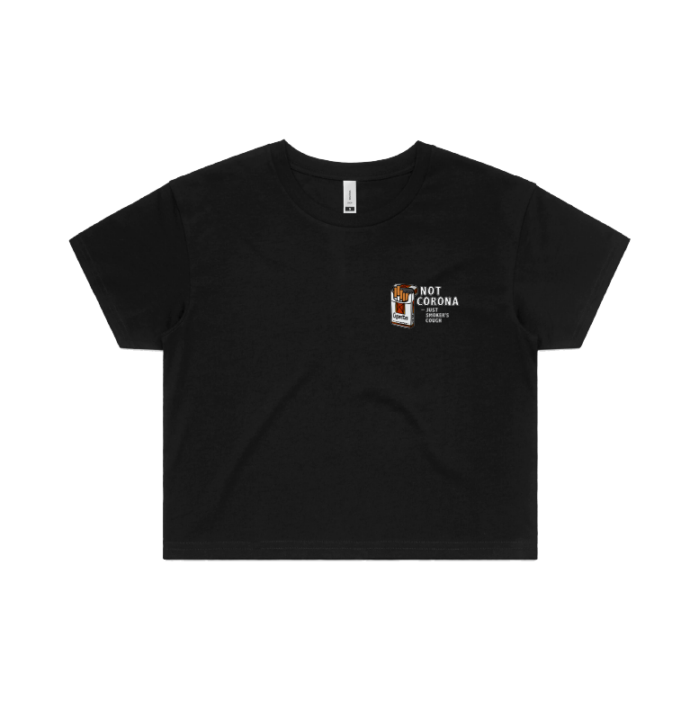 S / Black SMOKER'S COUGH 🚬 - Women's Crop Top