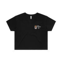 S / Black SMOKER'S COUGH 🚬 - Women's Crop Top