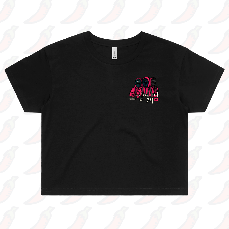 S / Black Squid Game 🦑 - Women's Crop Top