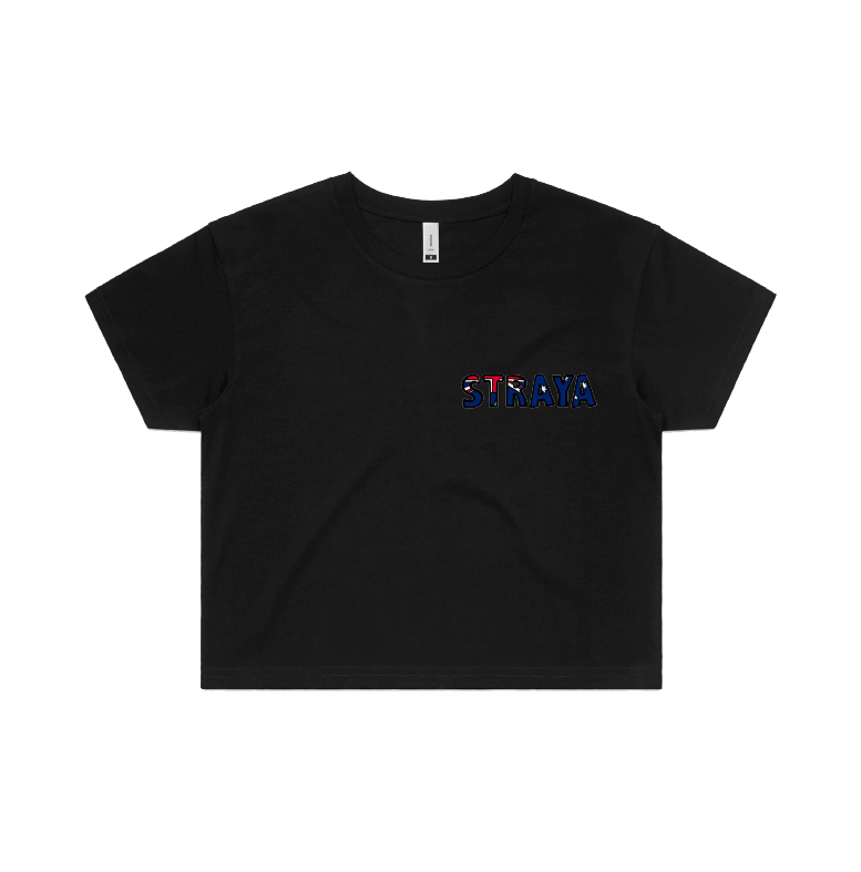 S / Black STRAYA 🐨 - Women's Crop Top