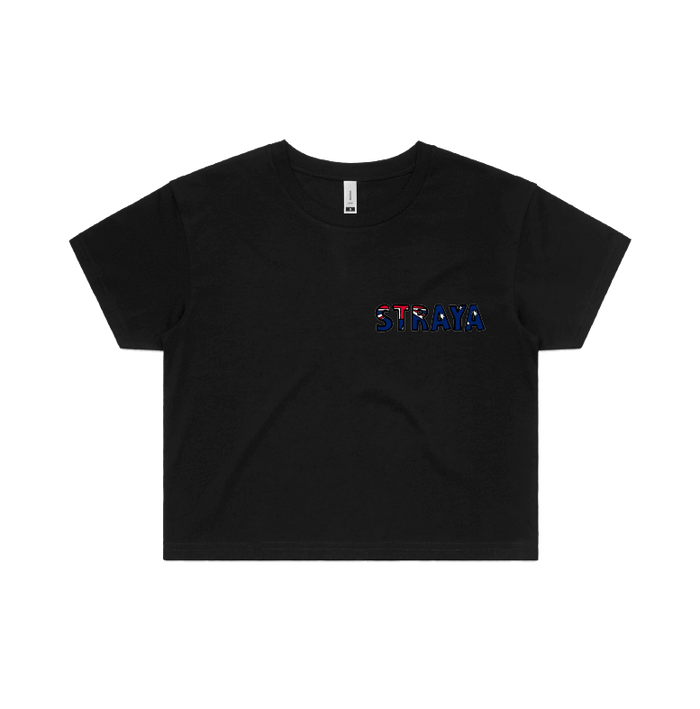 S / Black STRAYA 🐨 - Women's Crop Top