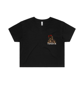 S / Black Tupacca ✊🏾 - Women's Crop Top