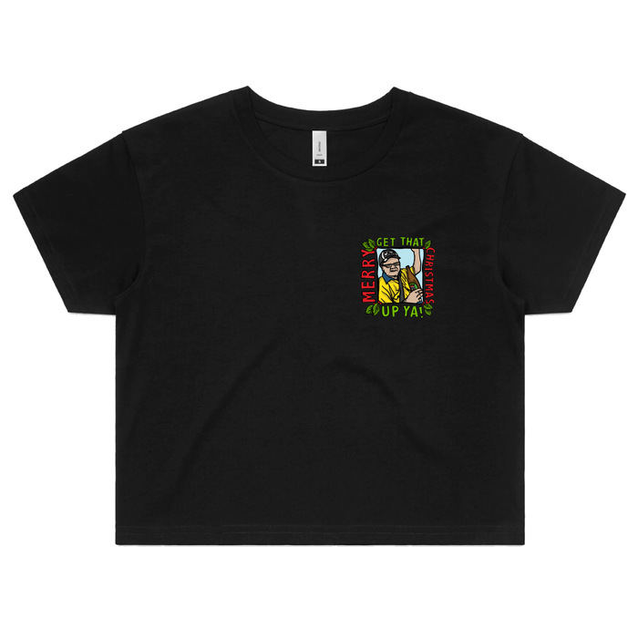 S / Black VB Longneck Christmas 🎄👍 - Women's Crop Top