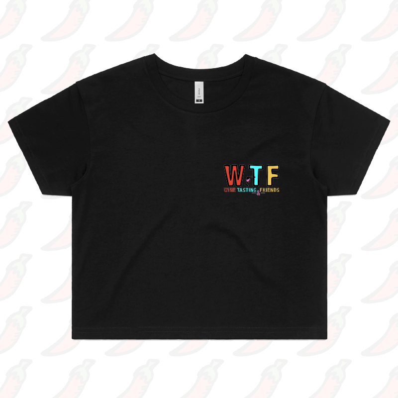 S / Black WTF 🍷💅 – Women's Crop Top